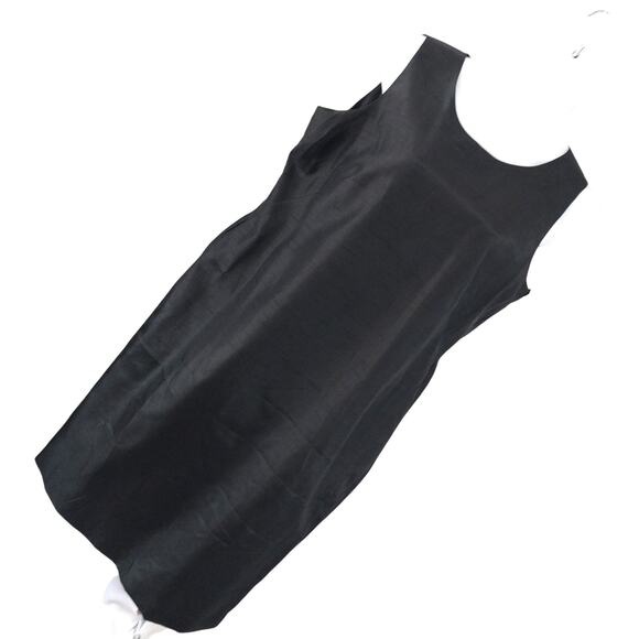 NWT! LESLIE FAY! CLASSIC BLACK SILK LOOK SHIFT STYLE SLEEVELESS DRESS! SZ 18 - Picture 11 of 11